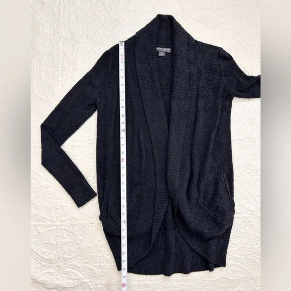 Barefoot Dreams Cardigan Cozy Chic Lite Circle Cardi Black Size Small - Picture 16 of 16